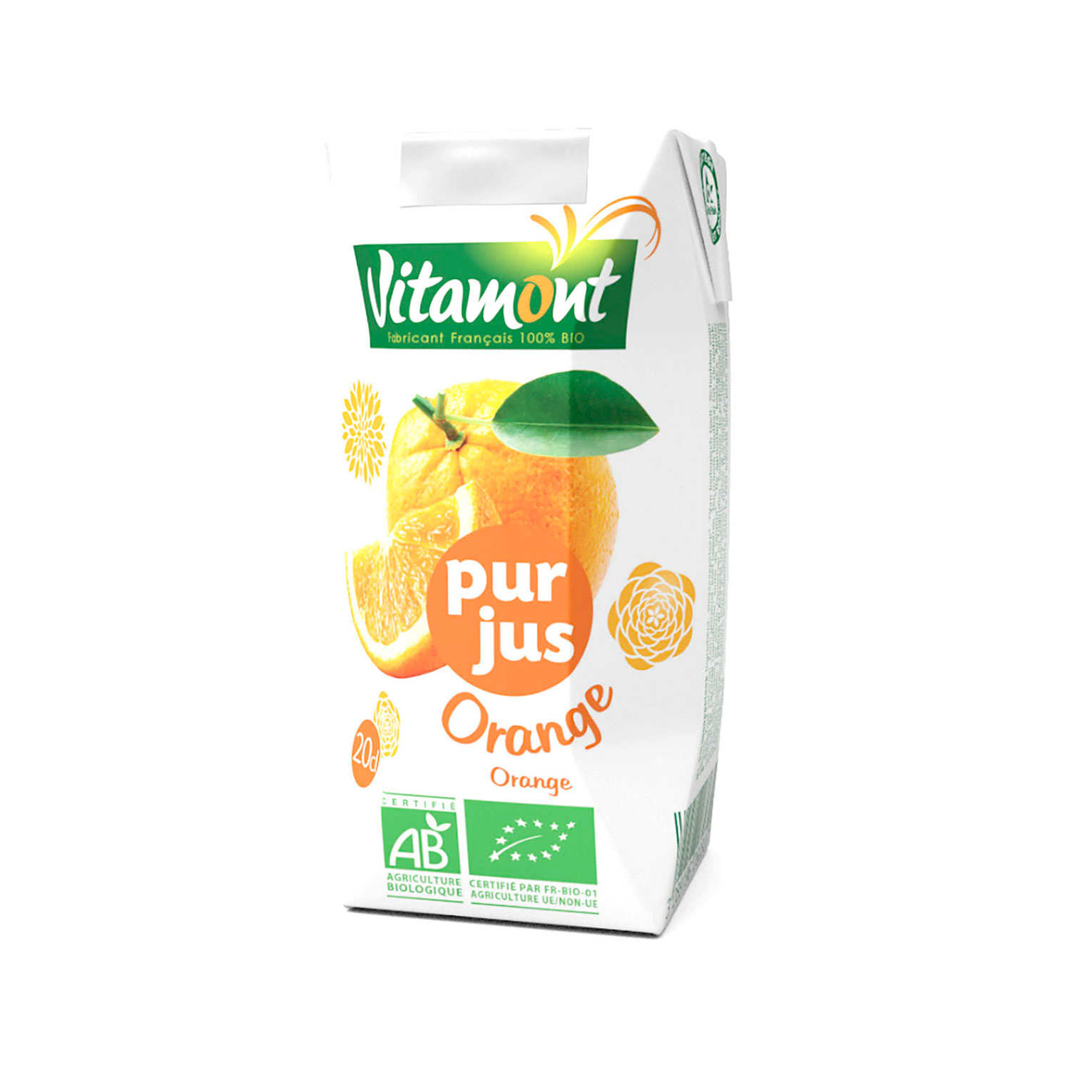 Pur jus d'orange bio en briquette