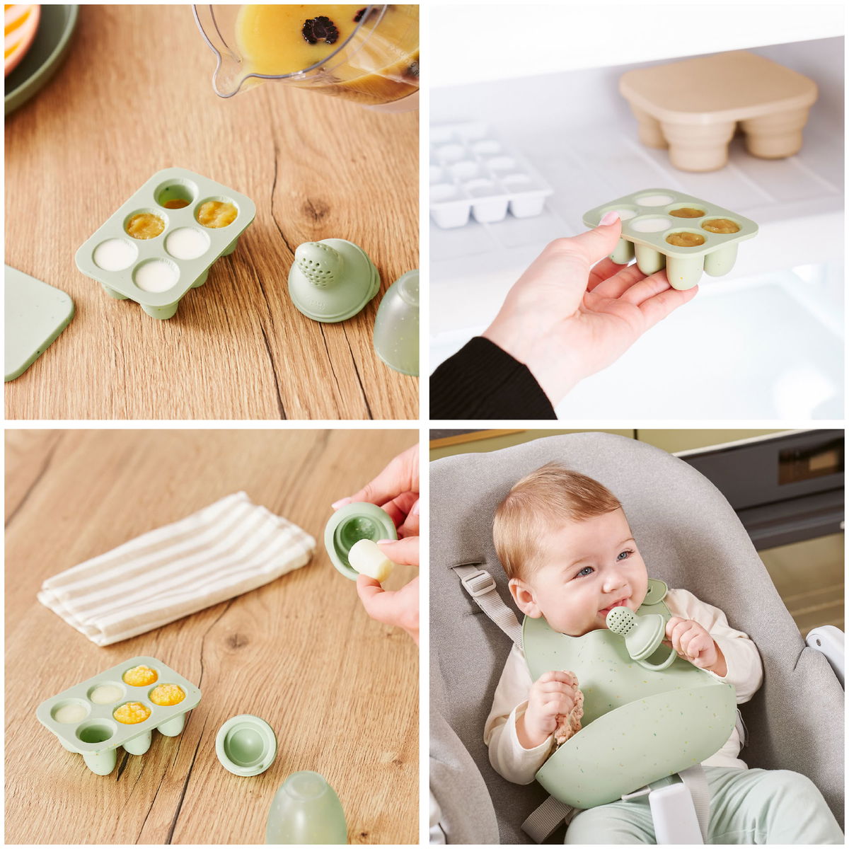 BabymoovBabymoov   Babybrei Gefrierbehälter und Fruchtsauger Set