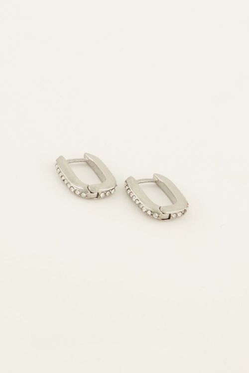 Oorringen met strass stenen