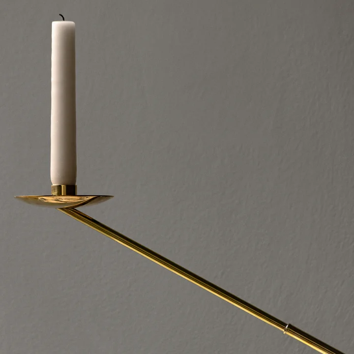 Audo - Interconnect Kerzenständer, H 25,5 x L 42,5 cm, Messing bronziert