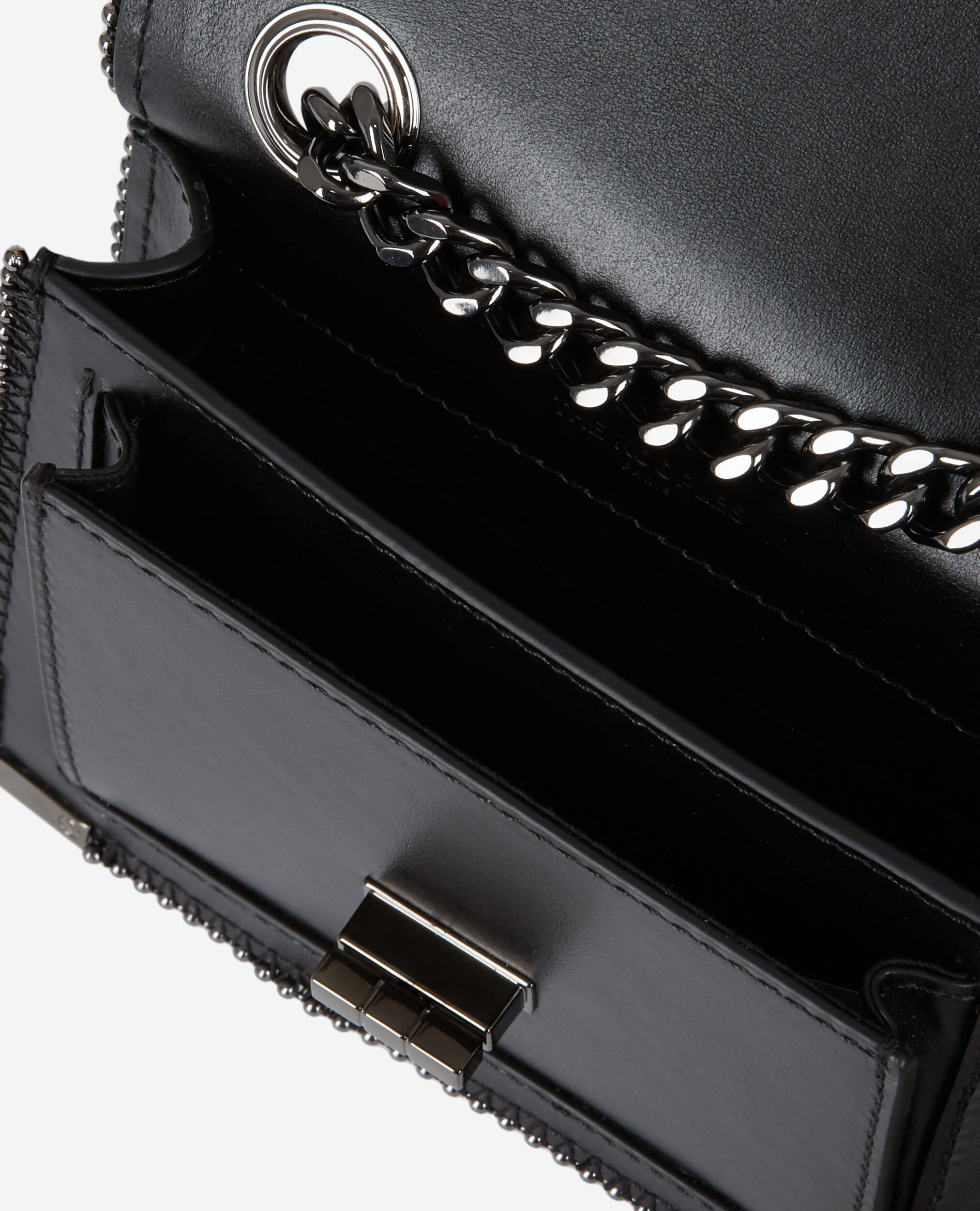 Sac Emily nano en cuir noir