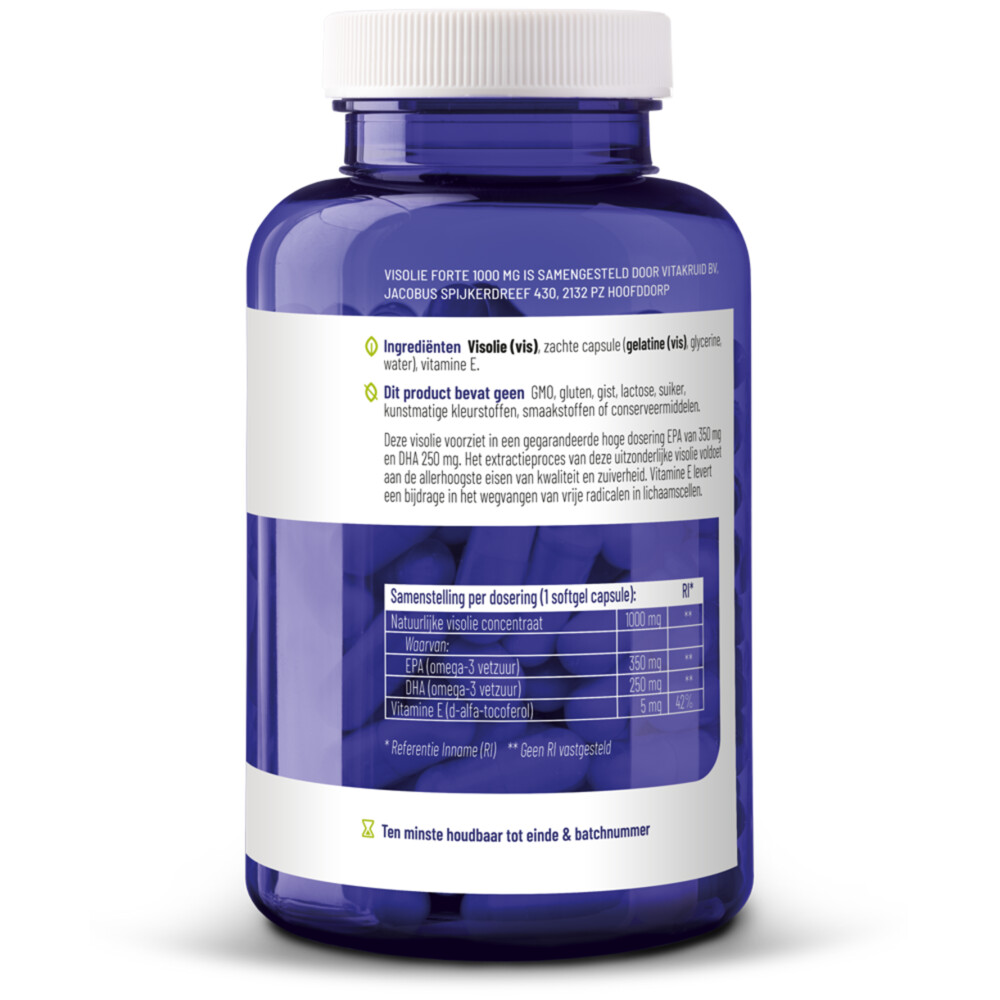 2x Vitakruid Visolie Forte 180 softgels