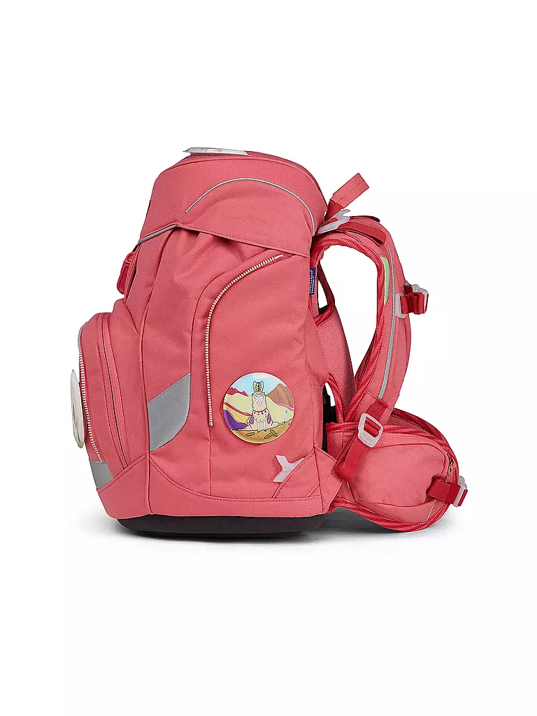 ERGOBAG Schultaschen Set 6tlg Pack Lamas in Bärjamas rosa