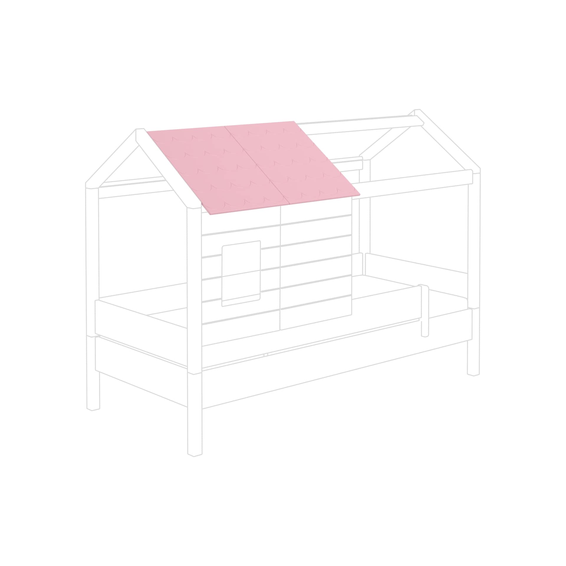 PAIDI Dachschindeln TINY HOUSE 2er Set rosa