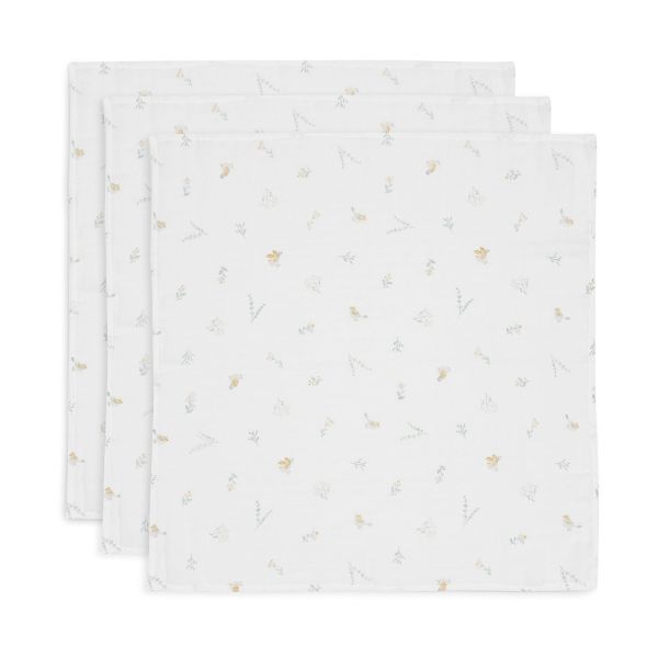 Jollein Lovely Birds Small Multidoek - 3 Pack - 70 x 70 cm - Hydrofiel