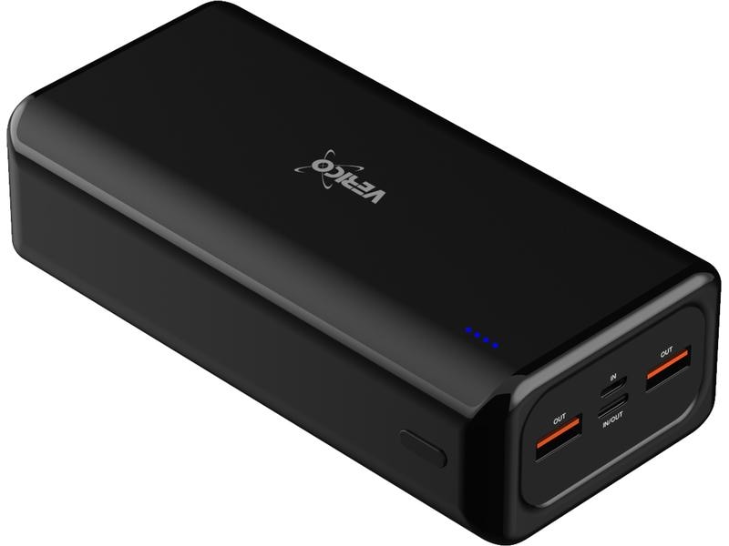 Verico Powerbank Pro PD 30000 mAh Powerbank mit hoher Kapazität und numerischem LED-Anzeige