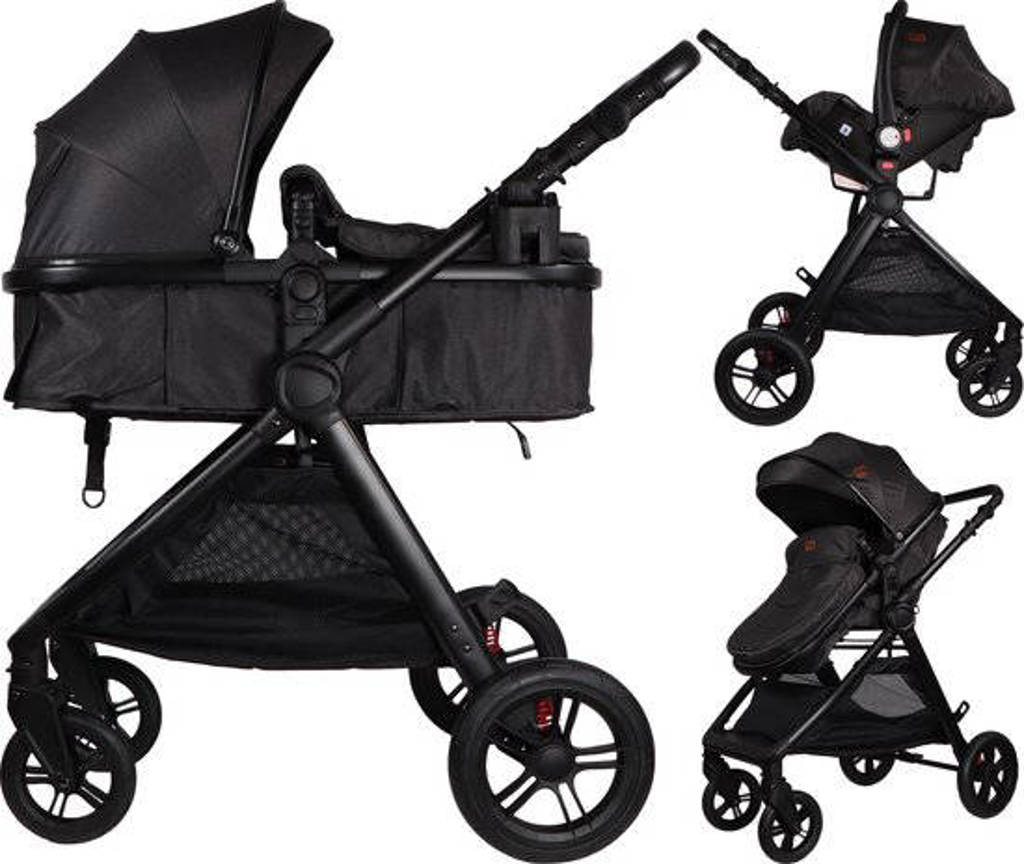 3-in-1 Stroller - Liam - Black/Black