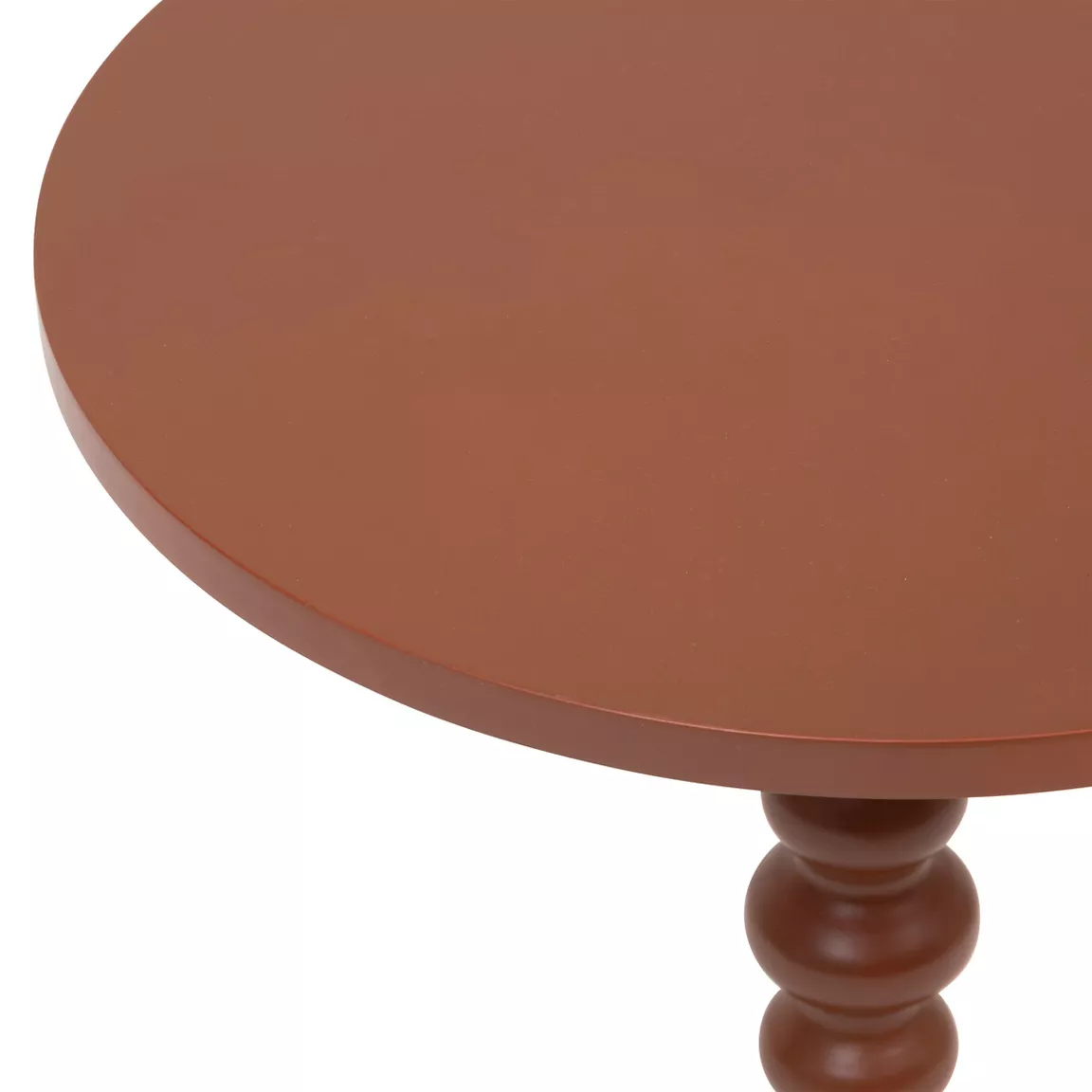 Table à café ronde en bois (H50 cm) Alix Terracotta