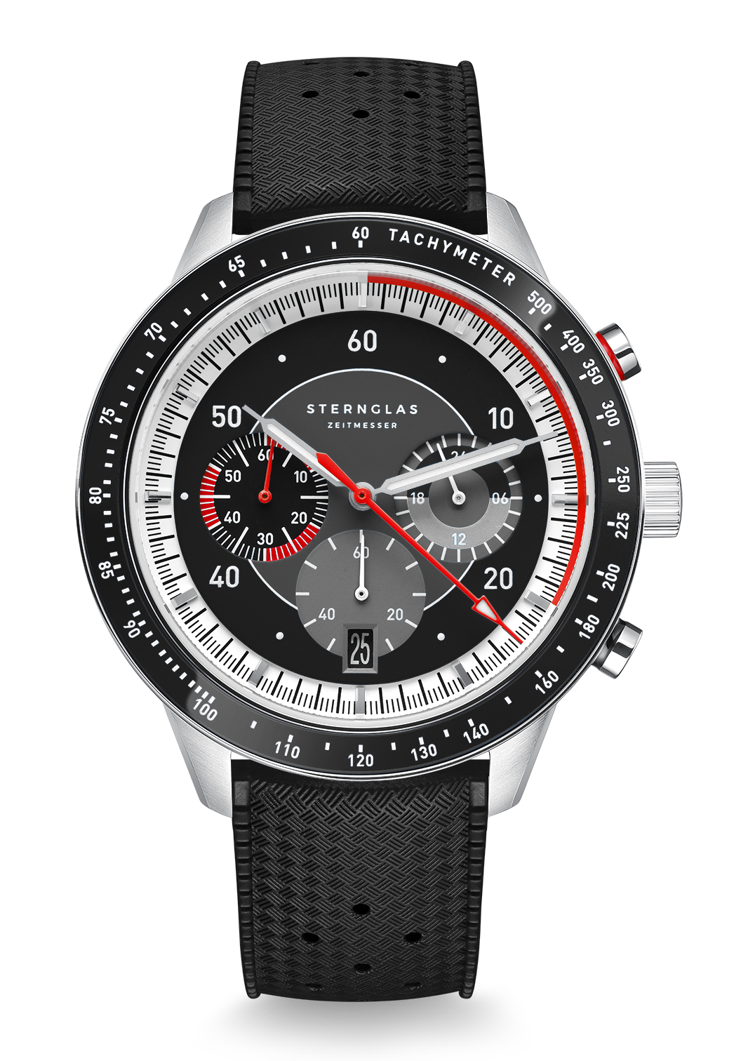 Sternglas Tachymeter 2.0 Schwarz Kautschuk S01-TM03-KA04
