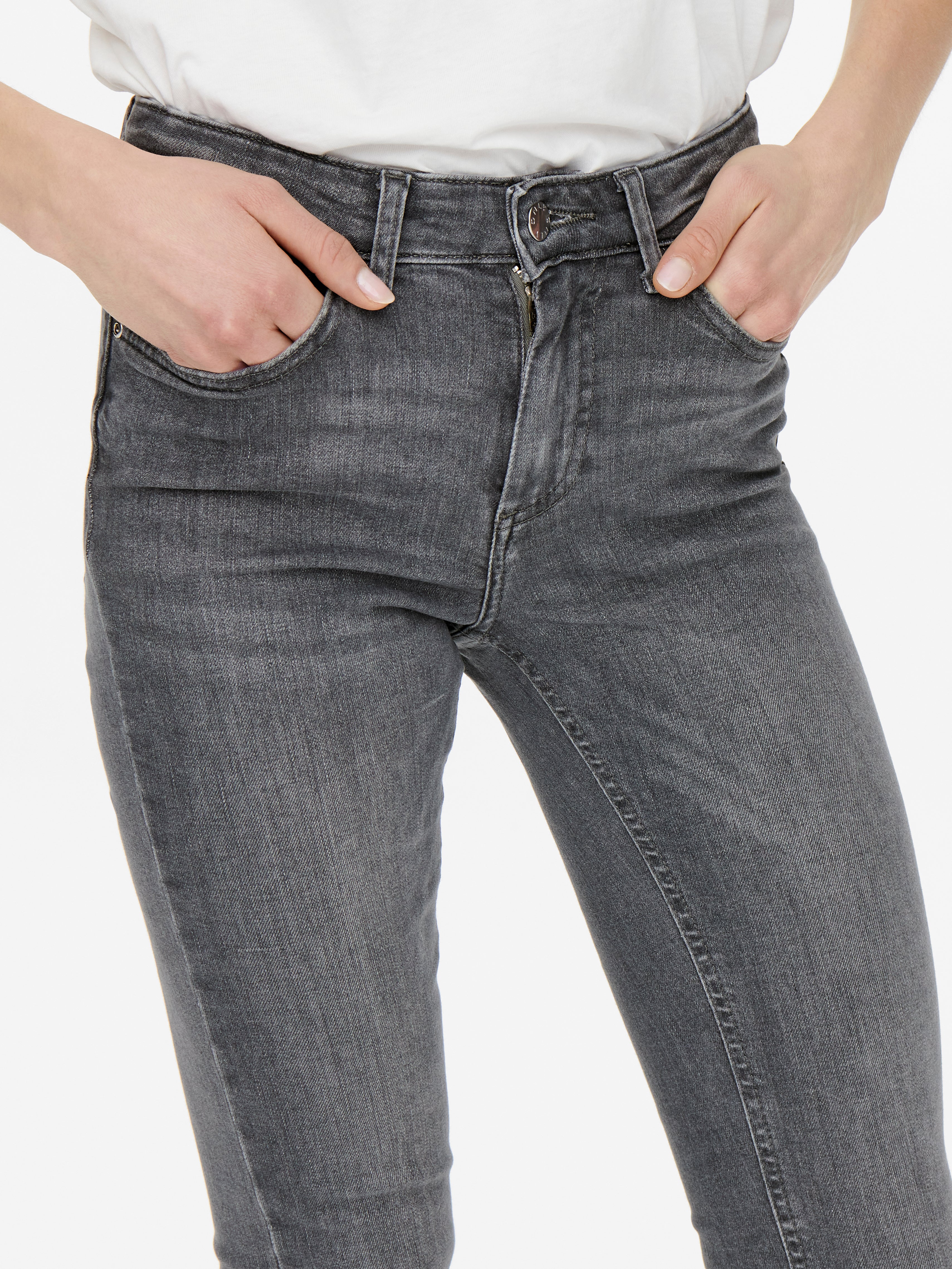 ONLBLUSH Mittlere Taille Ausgestellt Jeans Grey Denim