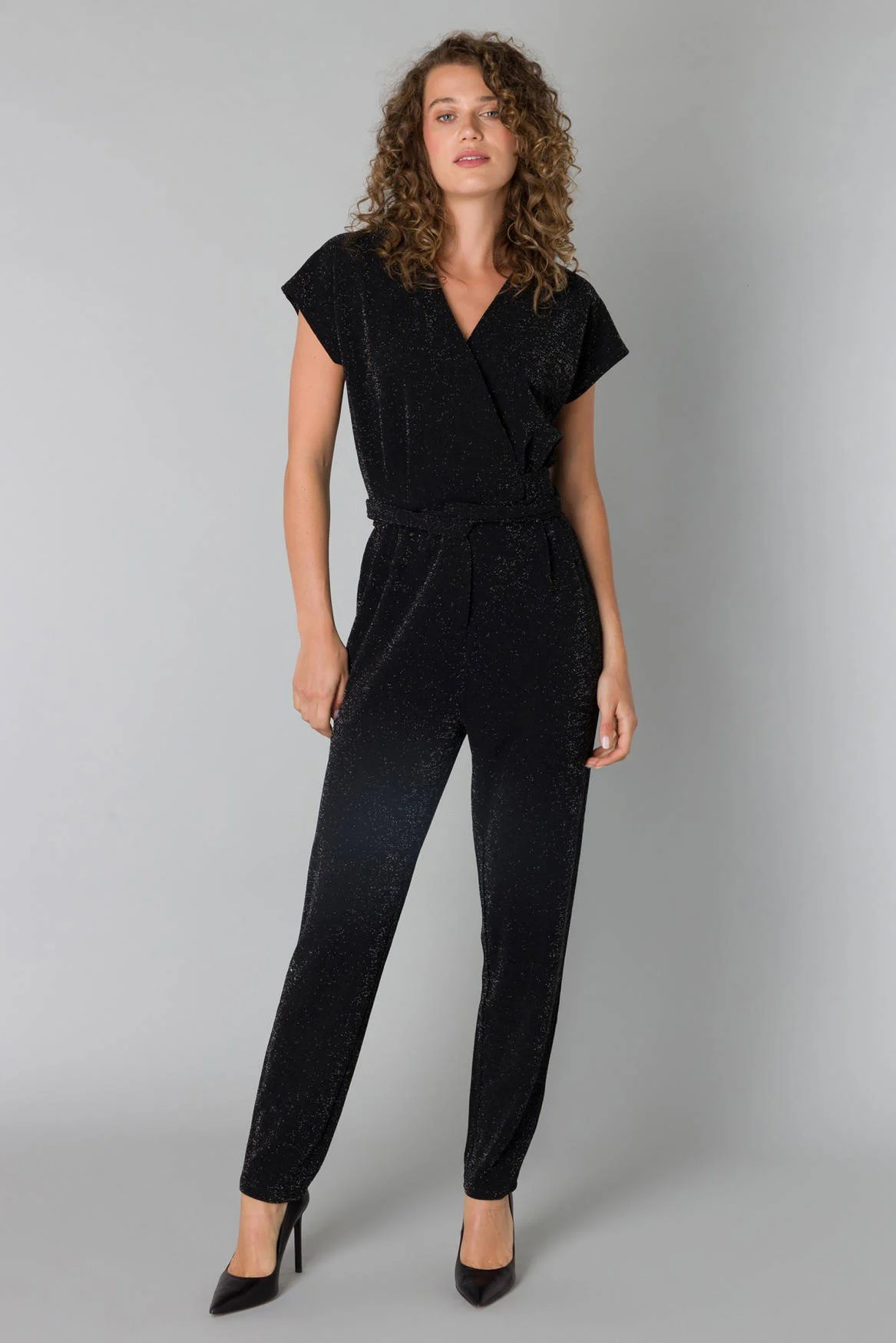Yest jumpsuit zwart/zilver