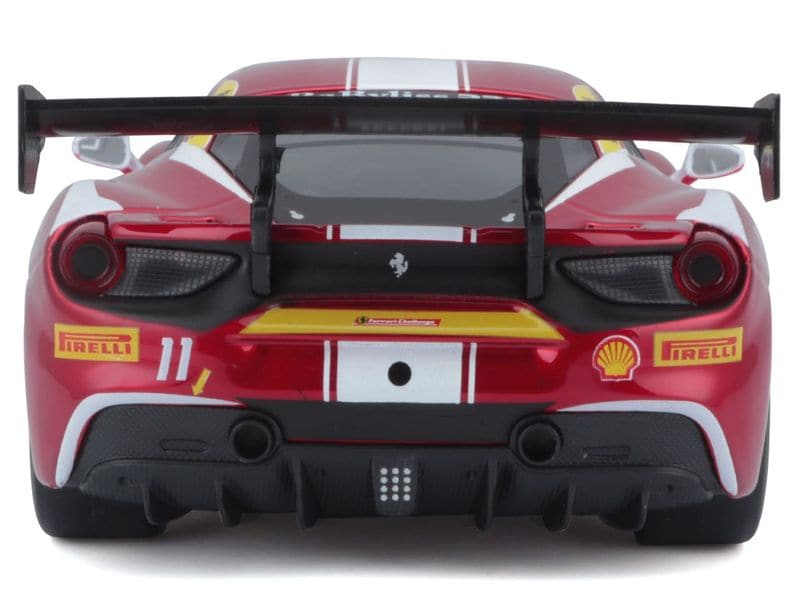 BBurago Ferrari Racing 488 Challenge Rot 1:24 Sammlermodell im Massstab 1:24