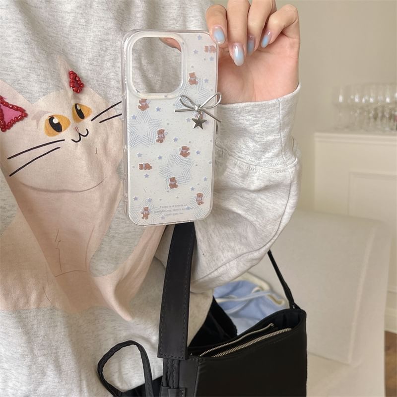 Elliure - Beren telefoonhoesje / bandje / bedel / set - iPhone 16 Pro Max / 16 Pro / 16 Plus / 16 / 15 Pro Max / 15 Pro / 15 Plus / 15 / 14 Pro Max / 14 Pro / 14 Plus / 14 / 13 Pro Max / 13 Pro / 13