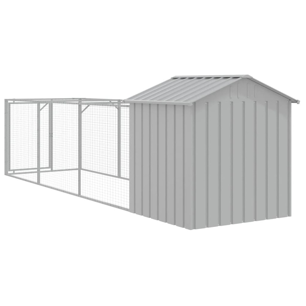 Niche pour chien avec toit gris clair 117x405x123 cm
