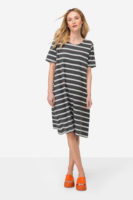 Jerseykleid, Rundhals, Halbarm