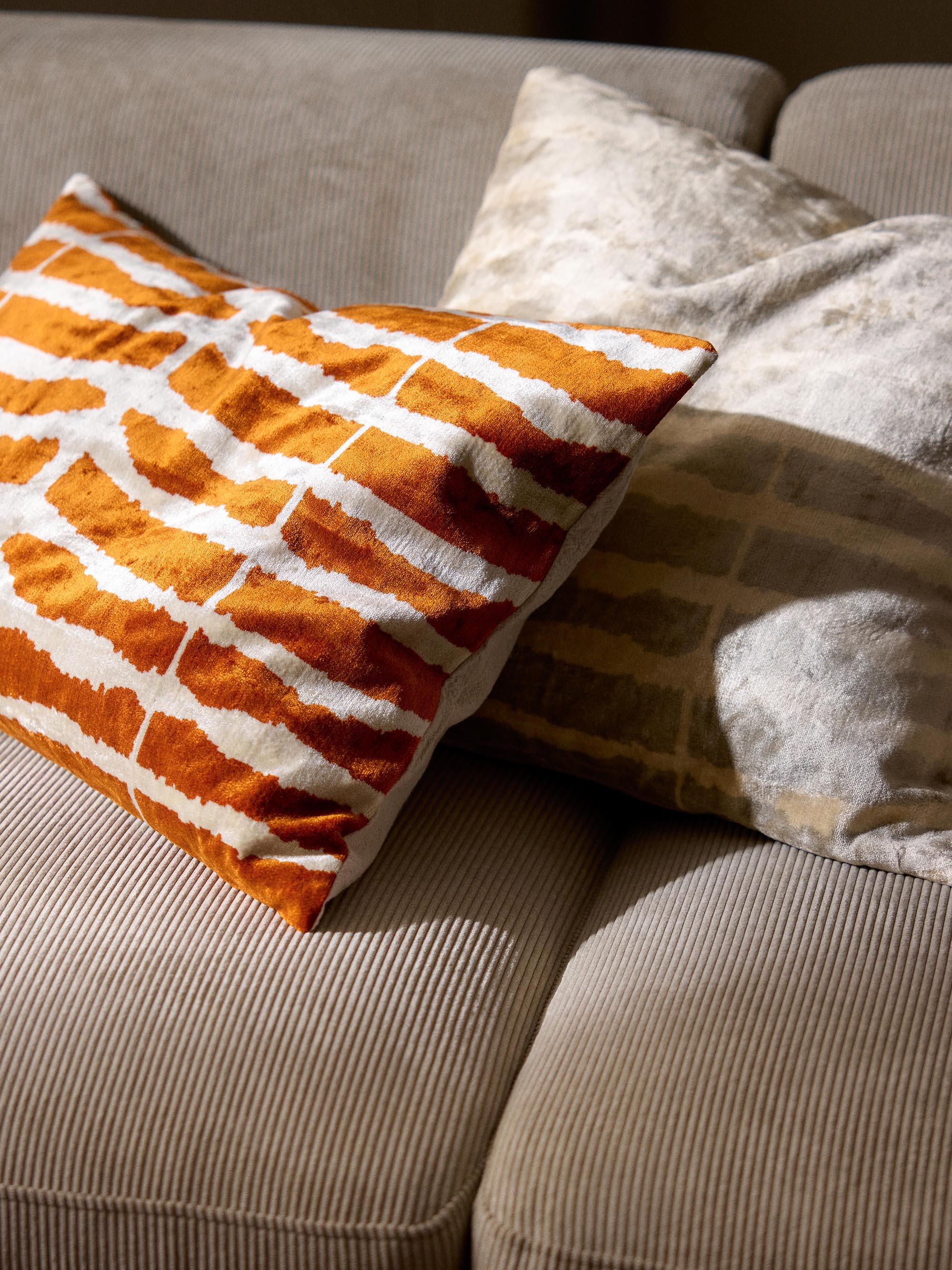 Viscose kussenhoes Dejan met ingeweven jacquard patroon