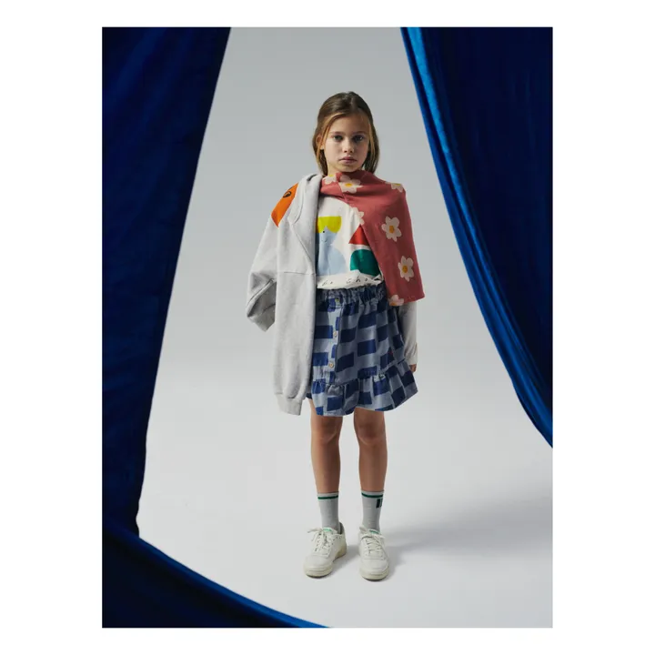 Bobo Choses Jupe Denim Coton Responsable Carreaux | Bleu jean