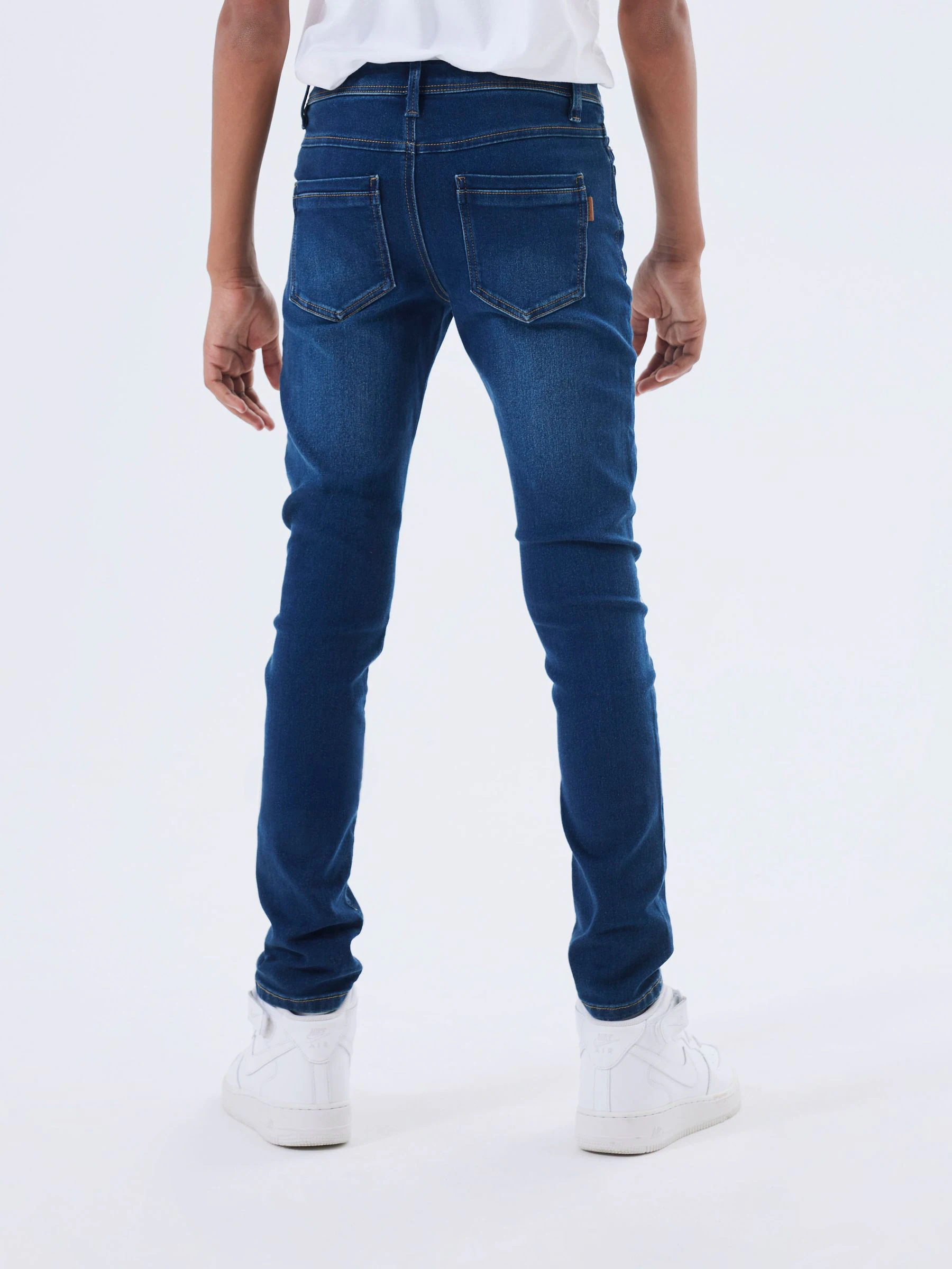 Donkerblauw - Name It slim-fit jeans voor jongens