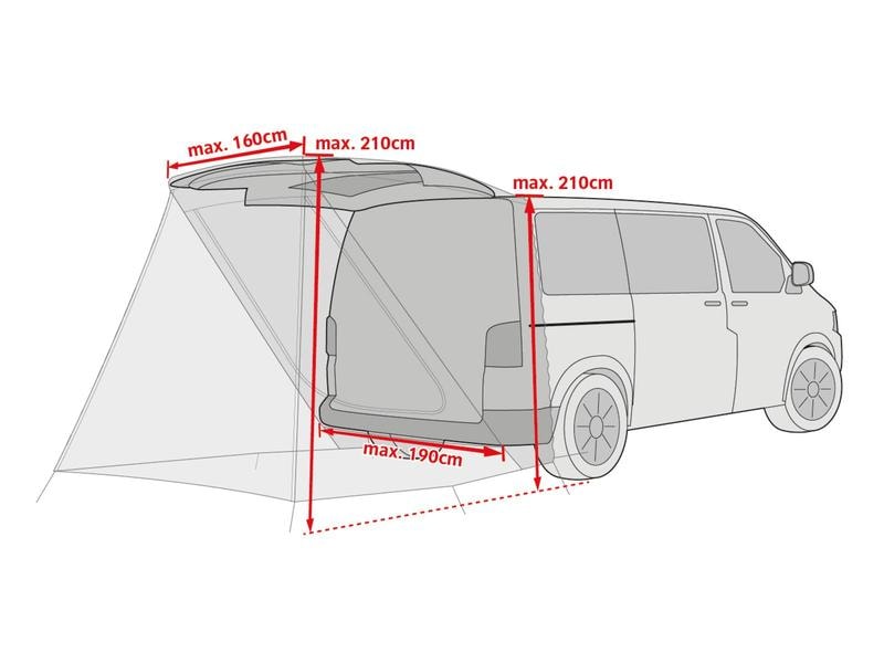 VAUDE Heckzelt Drive Van Trunk Vorzelt