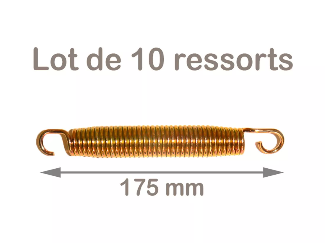 Lot de 10 ressorts Gold 175mm pour trampoline de jardin