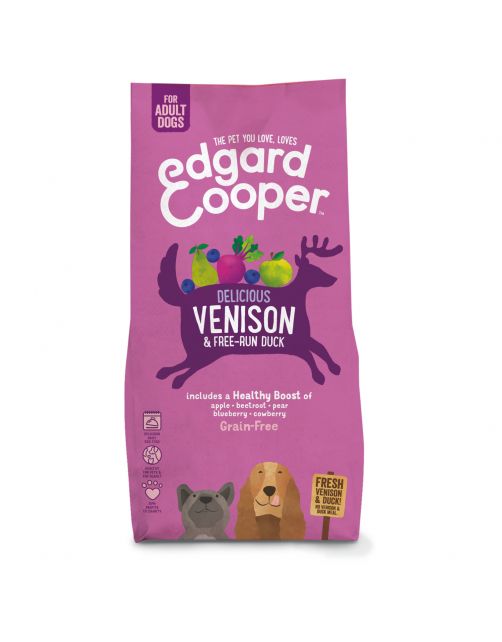 Edgard&Cooper Delicious Venison Adult Hert&Eend&Appel - Hondenvoer