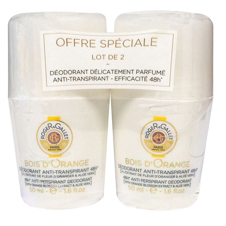 Déo anti-transpirant Bois d'Orange 2x50ml