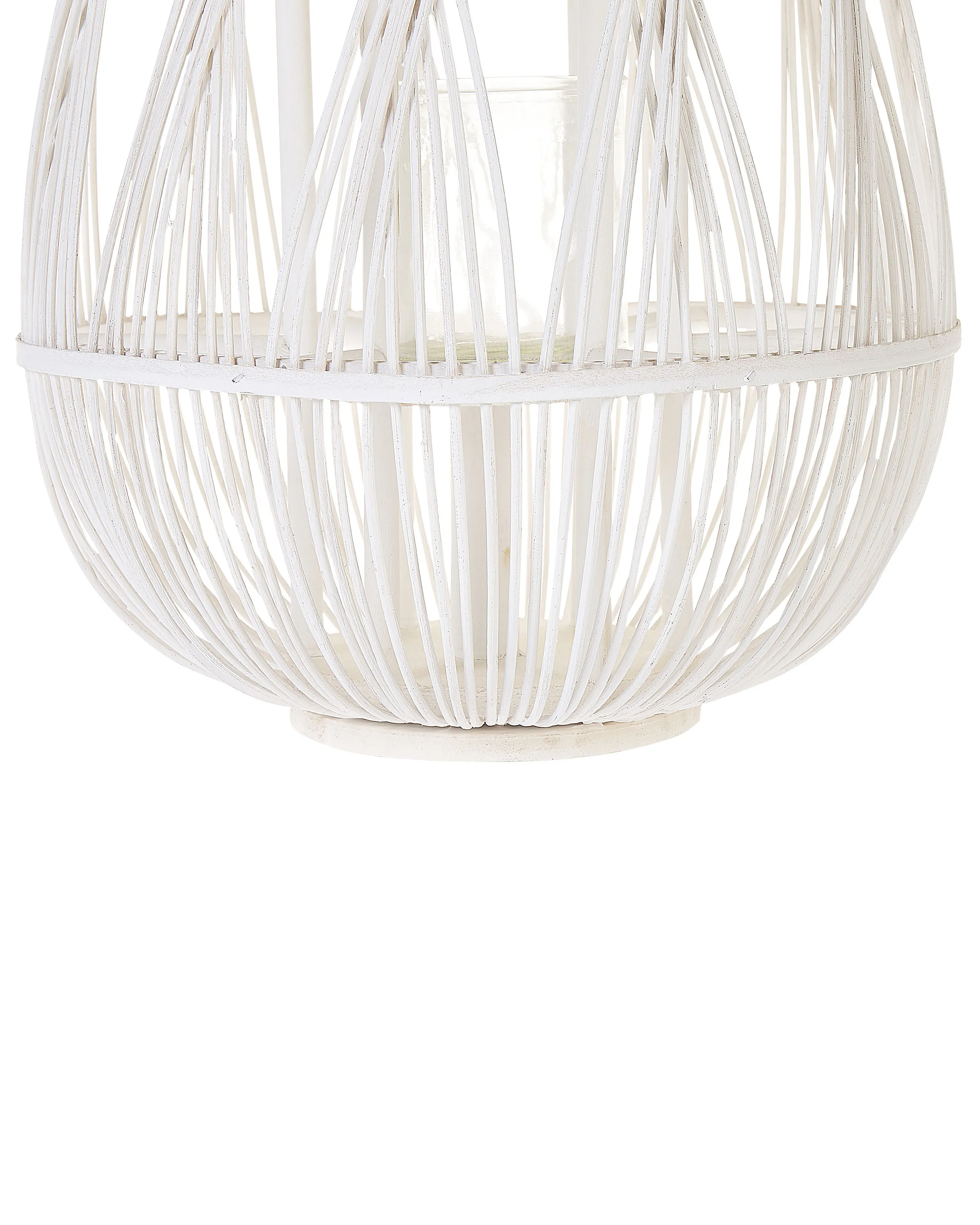 Lantaarn TONGA Bamboehout 77 cm Wit