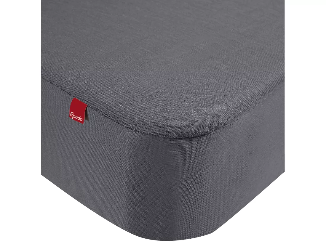 Drap housse protège matelas imperméable 2 en 1 Epeda gris 200x190/200