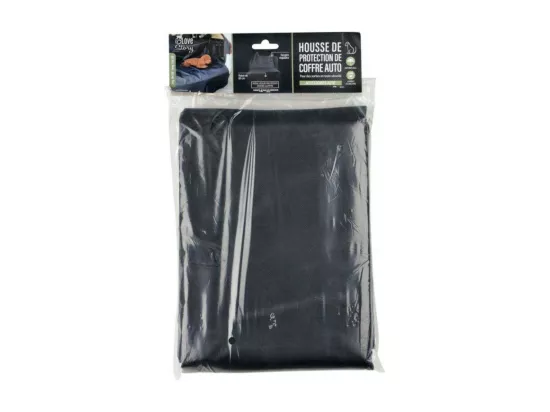 Housse de protection animaux pour coffre de voiture en polyester - Noir - L 144 x H 204 cm
