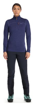 Pull Polaire Demi-Zip Femme Rab Ascendor Light Bleu Marine