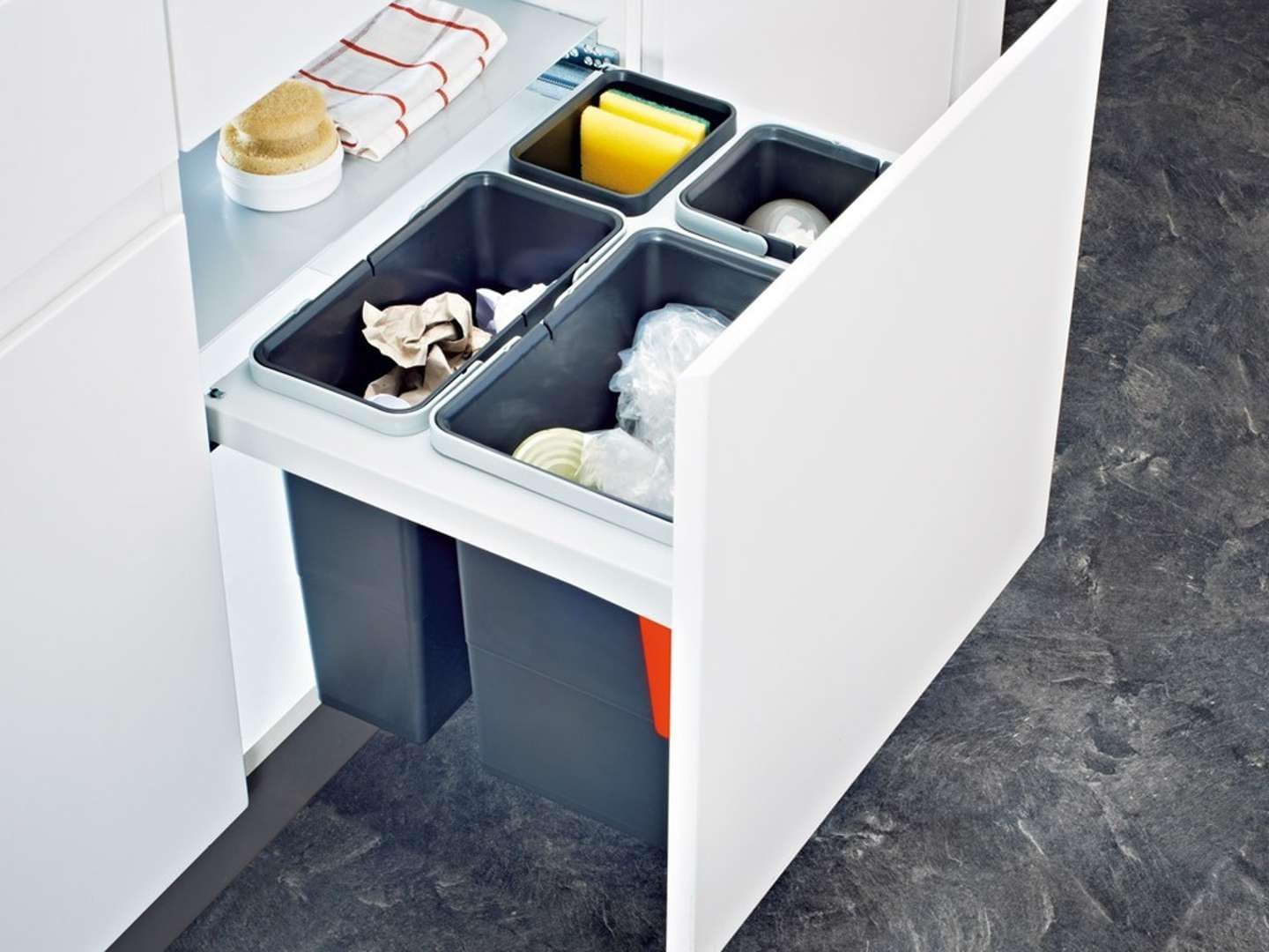 Franke Kitchen Systems Sorter von Abfällen Garbo 60–3 121.0200.680, 56,2 x 39,9 x 36,0 cm, Grau
