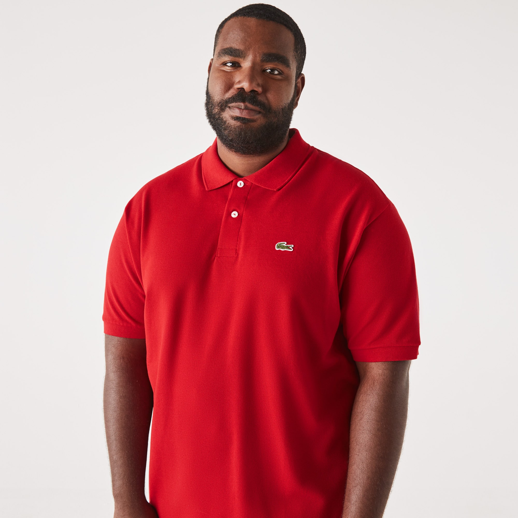 Herren-Poloshirt aus Baumwoll-Petit-Piqué LACOSTE – Übergröße – Weit Kurze Ärmel - Rot - Lacoste - Herren