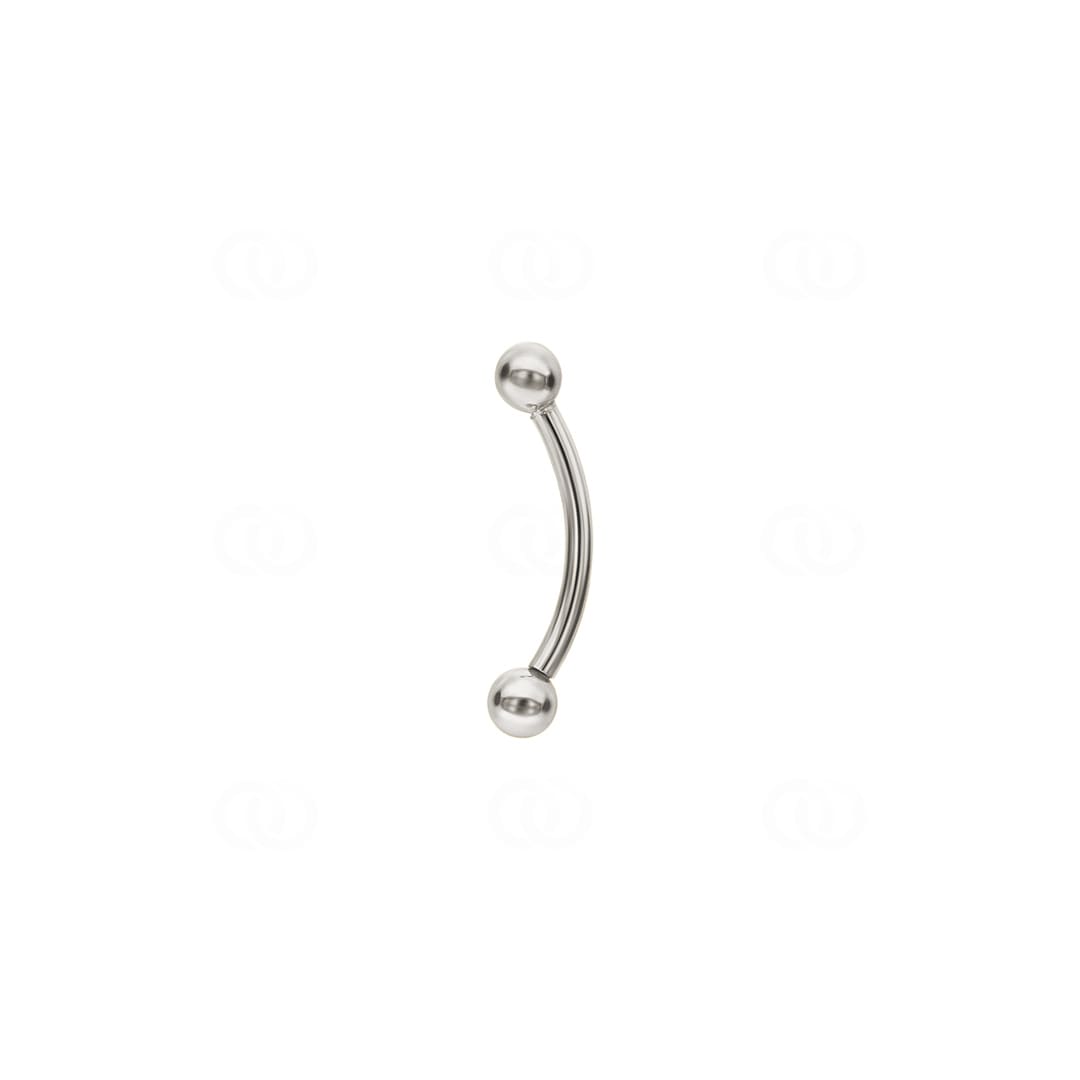 Bauchpiercing 750/18 K Weissgold Kugel