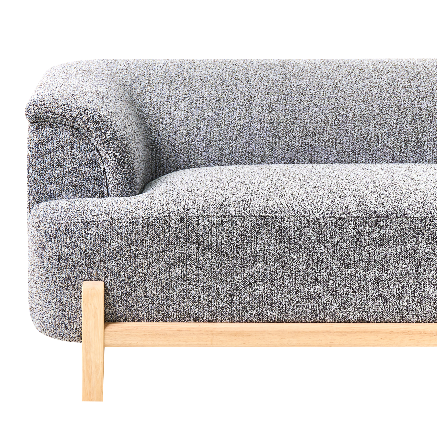 Beliani - ALNOR - Driezitsbank - Donkergrijs - Polyester