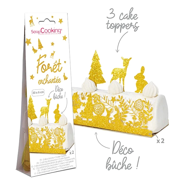 Kit de décoration pour bûche Forêt enchantée Scrapcooking