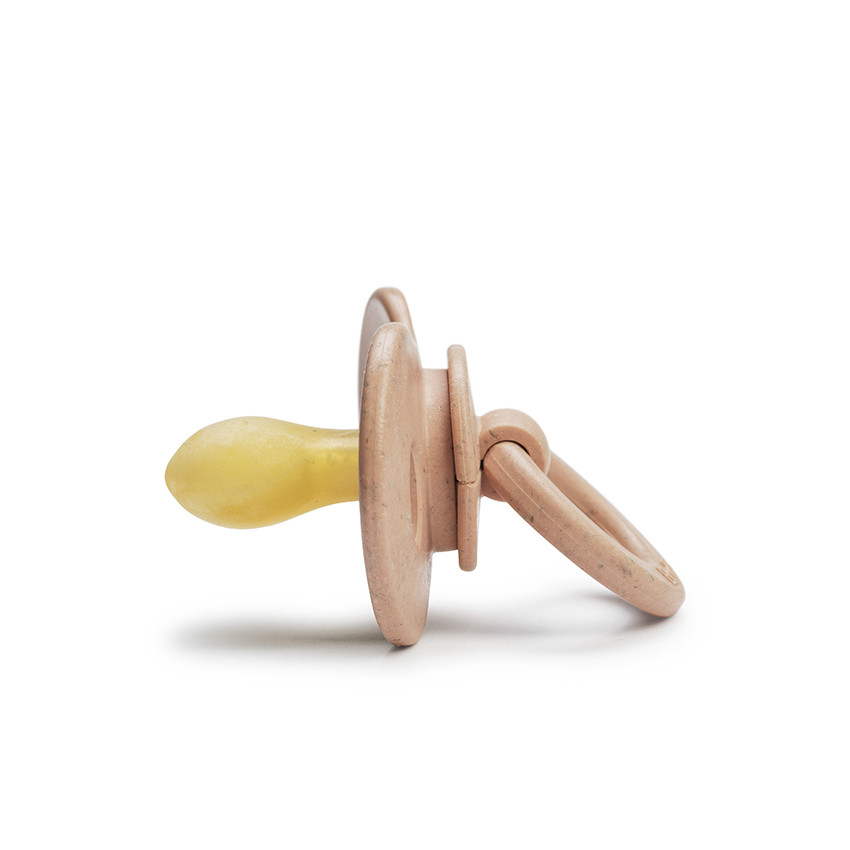 Sucette orthodontique caoutchouc et bambou 3M+ blushing pink