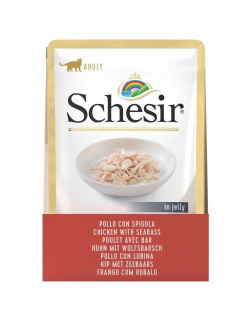 Schesir Cat Maaltijdzakjes Adult In Gelei 85 g - Kattenvoer