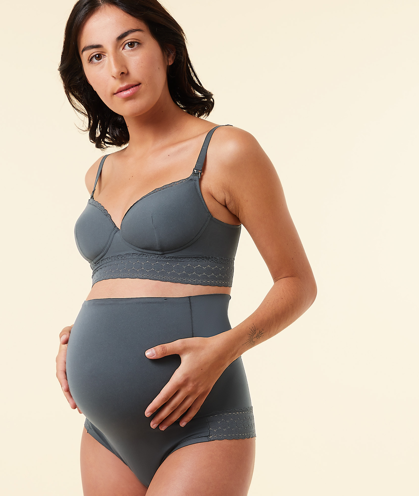 Soutien-gorge coques fines sans armatures, clips d'allaitement