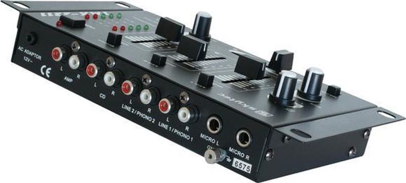 Vonyx - STM-2211B - 4-Kanaals Mixer - Zwart - Inclusief Microfoonkanaal