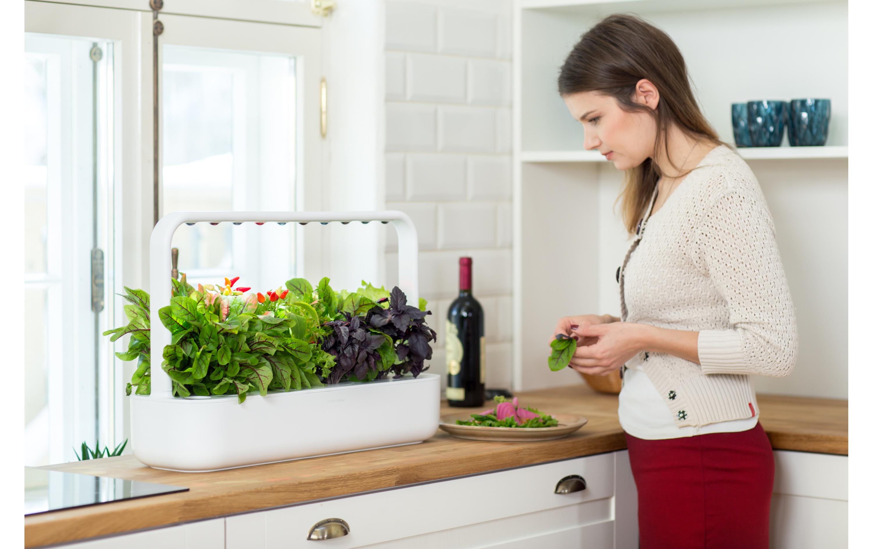 Kräutertopf Smart Garden 9 Weiss<br>Intelligentes Pflanzengefäss