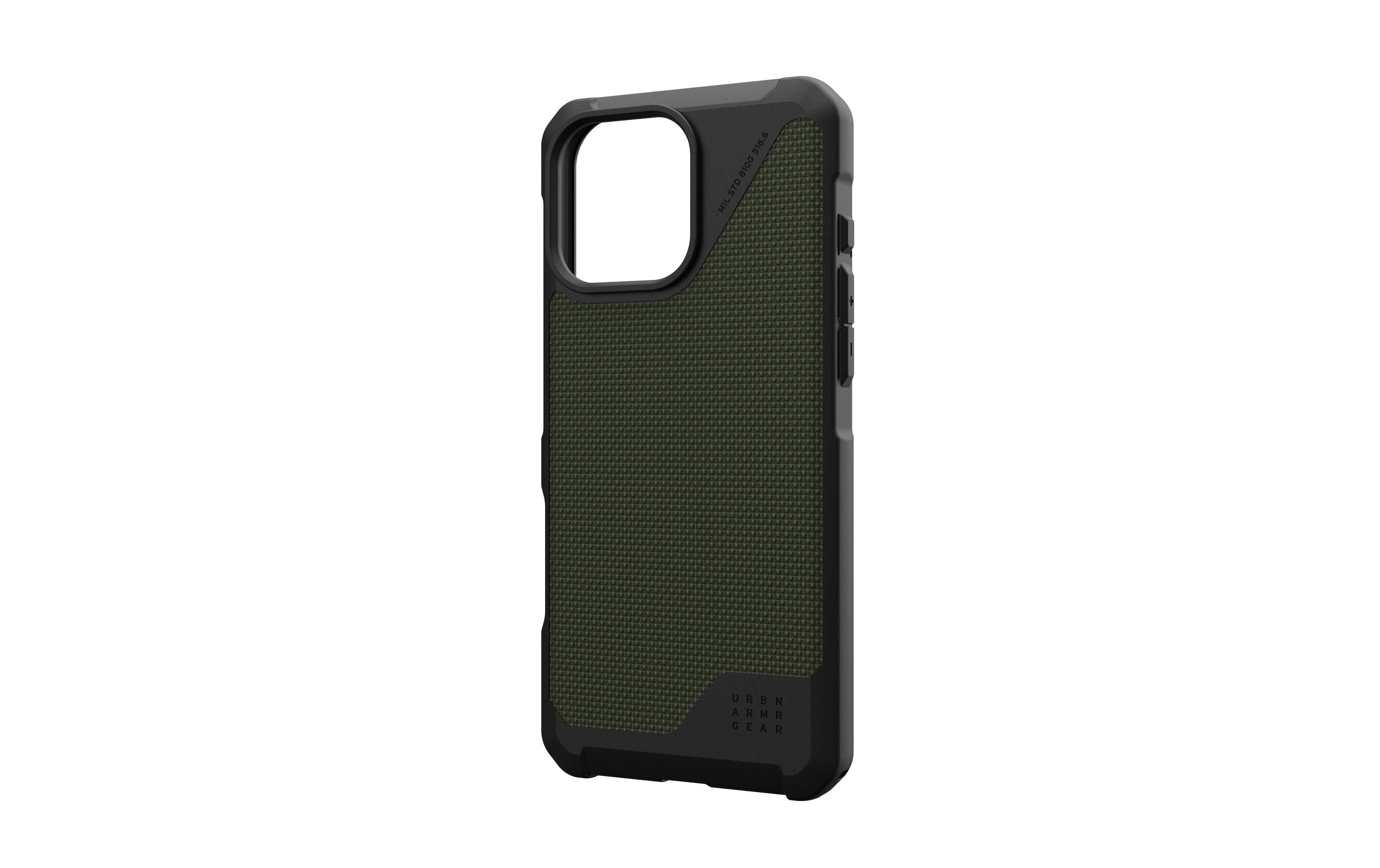 Back Cover Metropolis LT iPhone 16 Pro Max Kevlar OliveSchutzhülle für das Apple iPhone 16 Pro Max