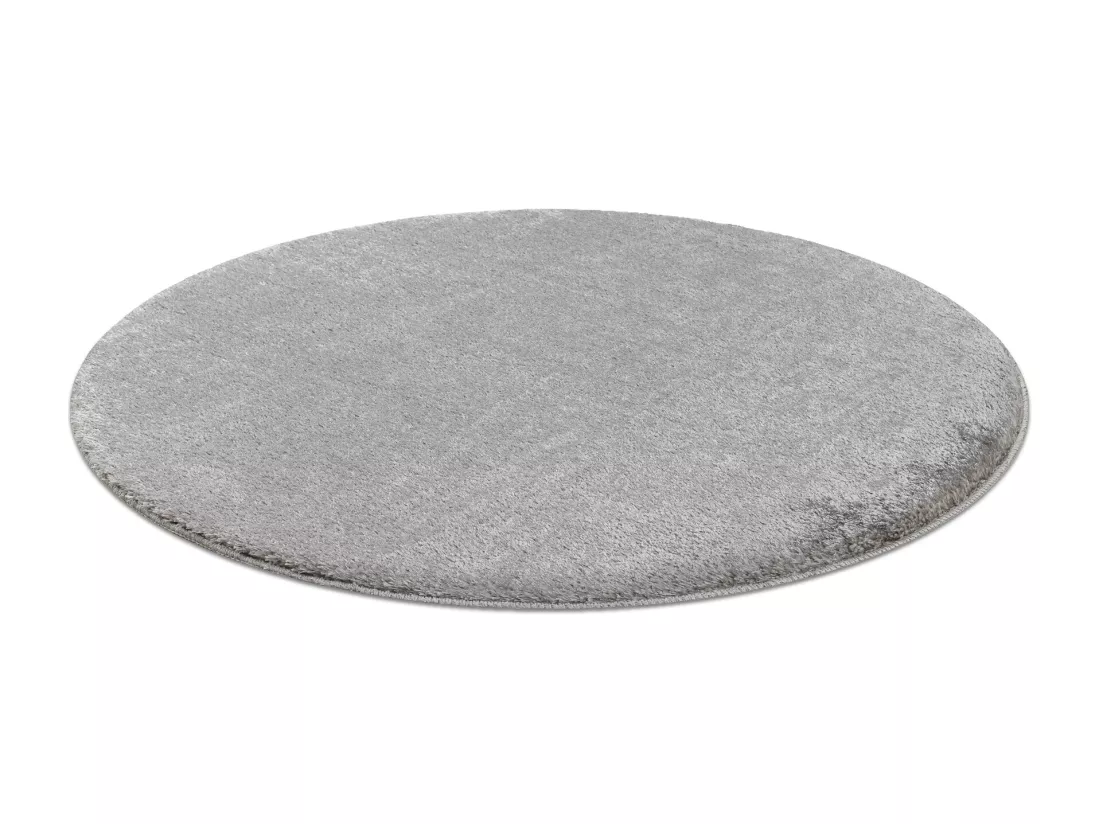 Tapis de salle de bain SANTA cercle plaine, antidérapant, doux - gris cercle 100 cm