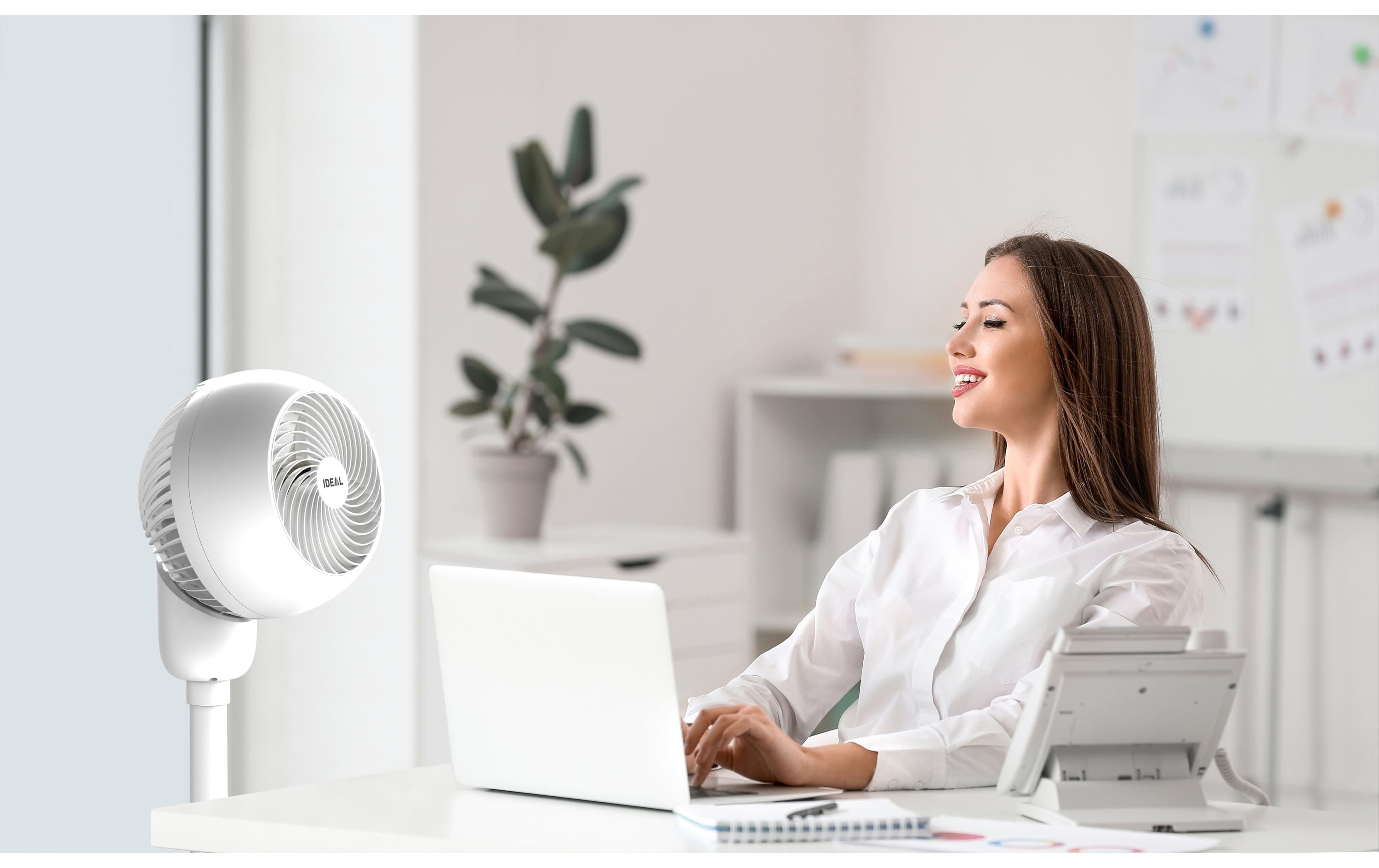 Standventilator FAN1 Weiss<br>Höhenverstellbarer Standventilator
