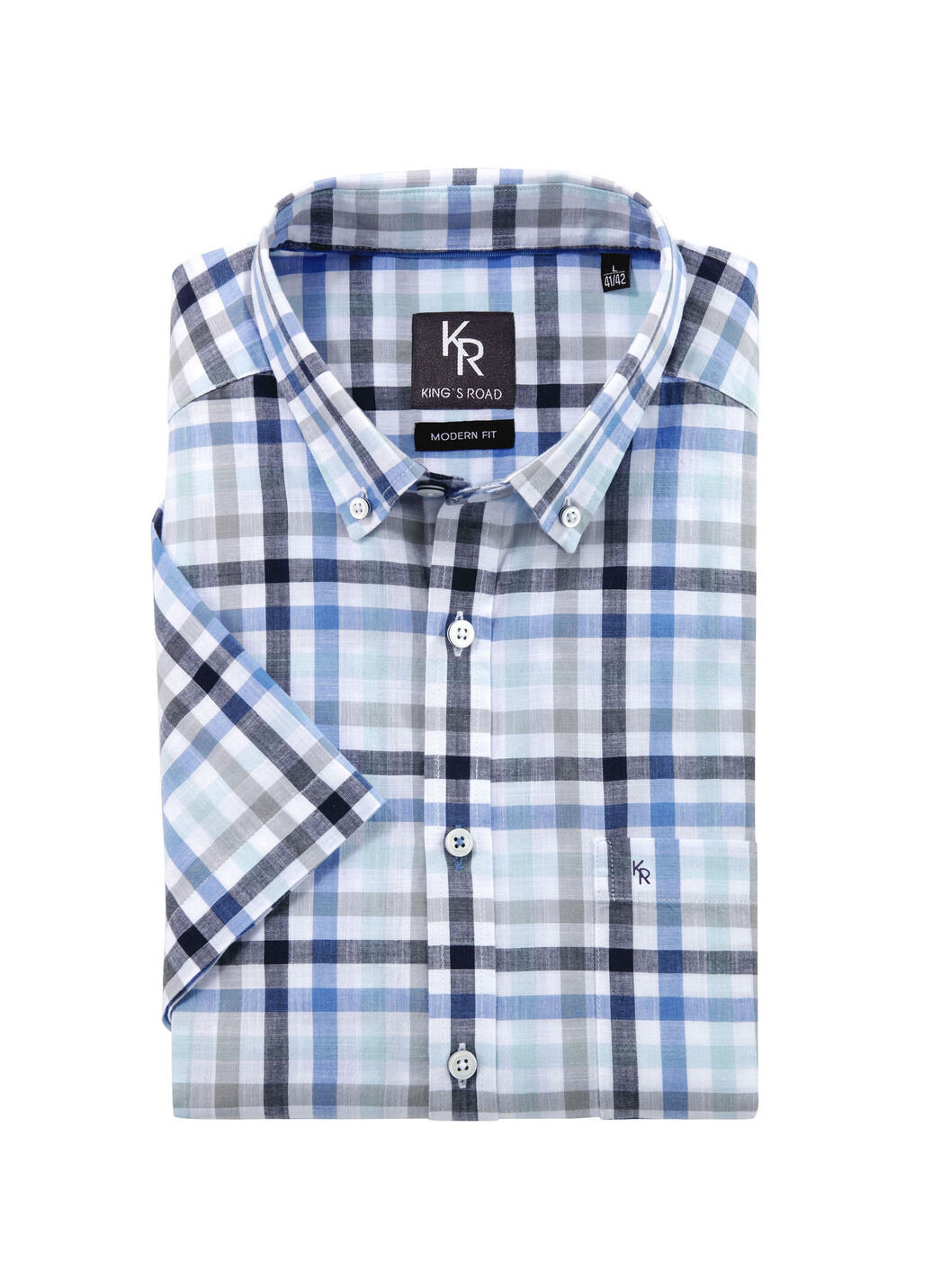 «King's Road»-Hemd mit Button-Down-Kragen in 4 Farben