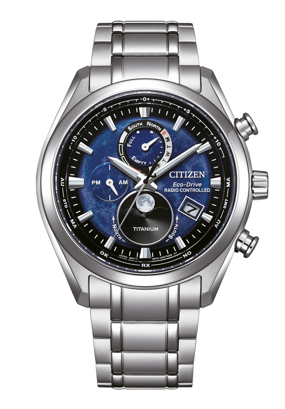 Citizen Eco Drive Funkuhr Mondphase Blau BY1010-81L