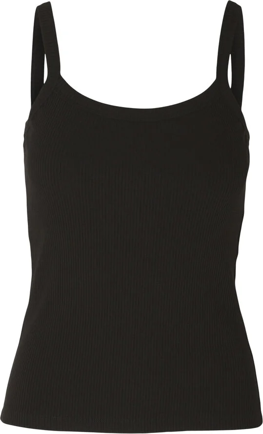 Selected Femme SLFCELICA ANNA STRAP TANK TOP NOOS Sort