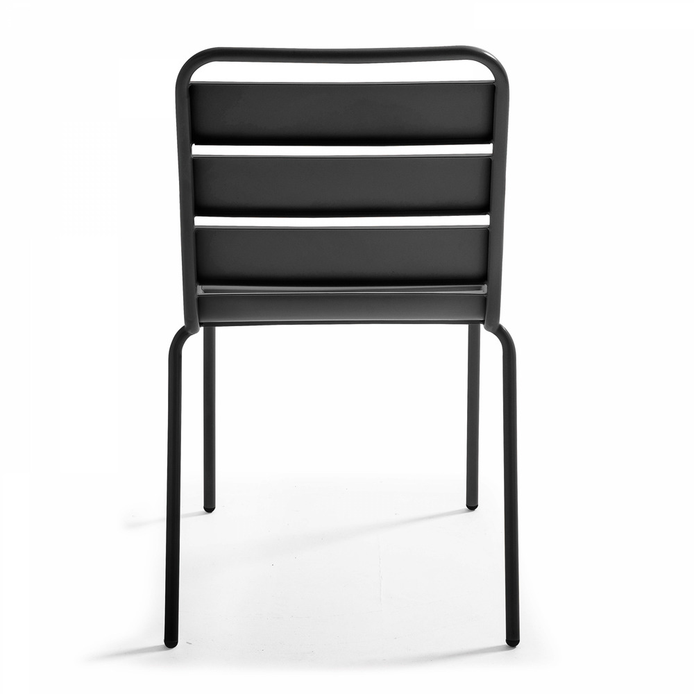Chaise en métal anthracite