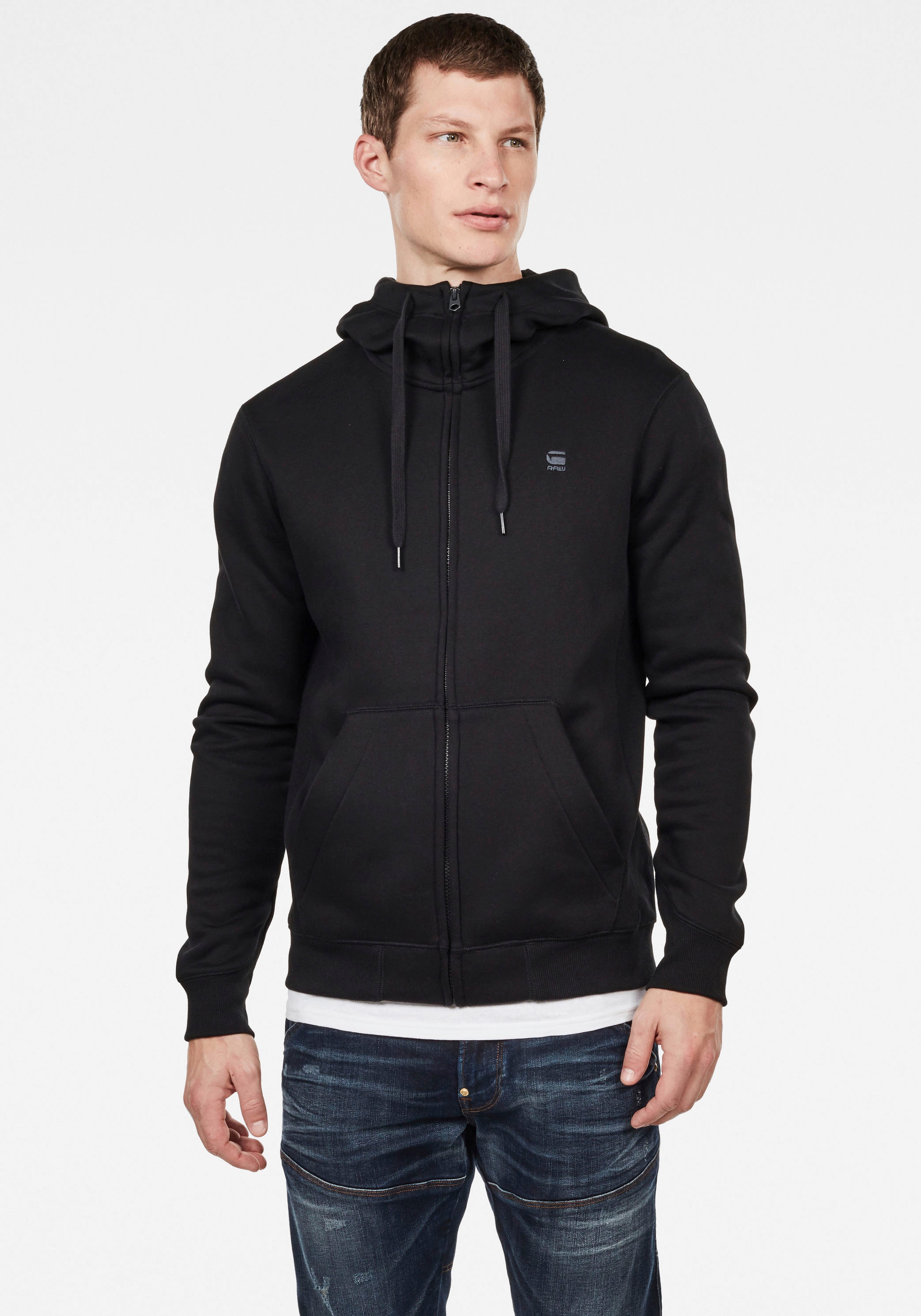 G-STAR Kapuzensweatjacke »Premium Basic Hooded Zip Sweater«