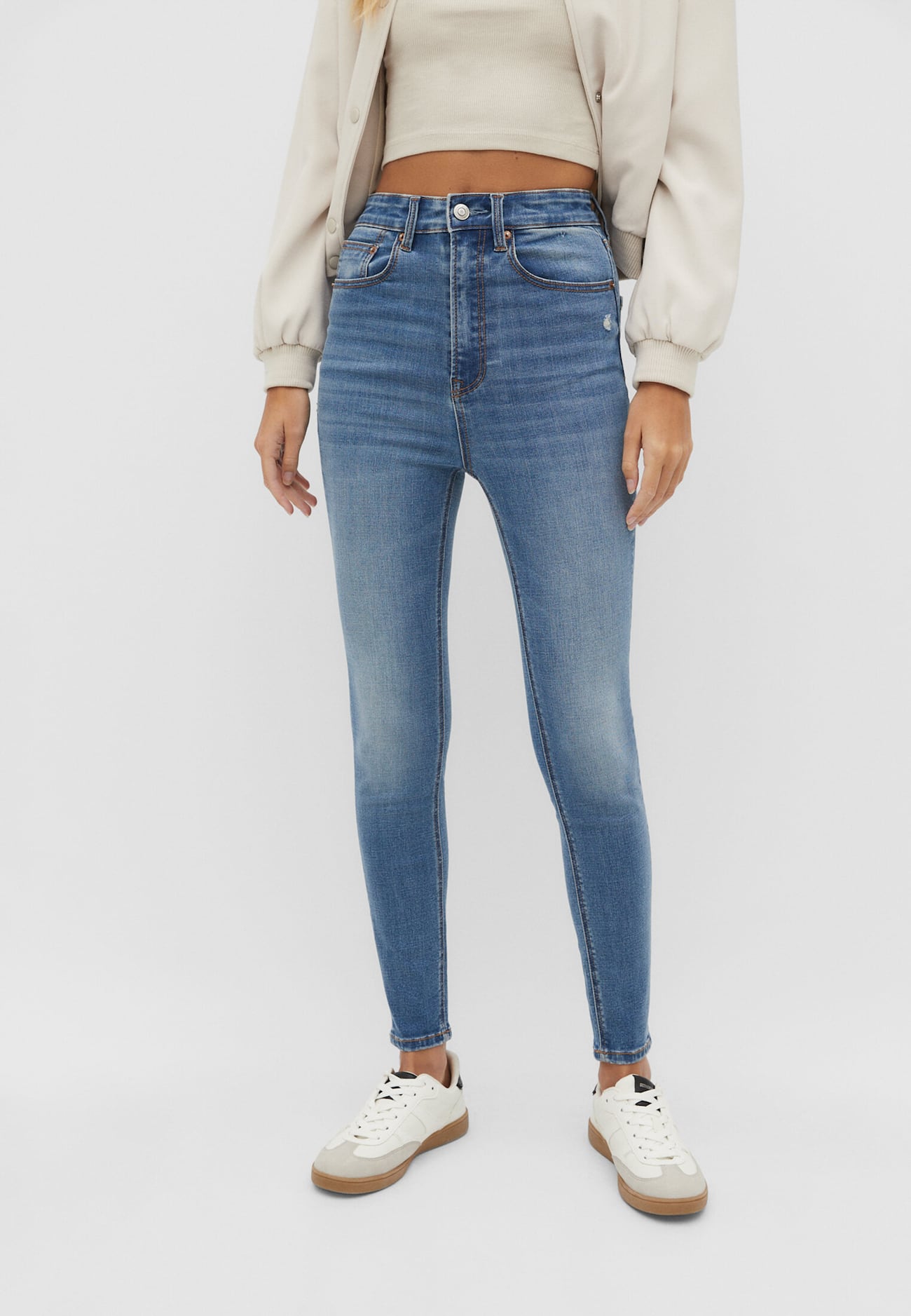 Calça jeans skinny super cintura alta 1450