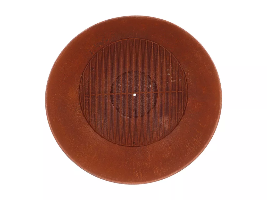 Braséro rond incliné sur disque en fer